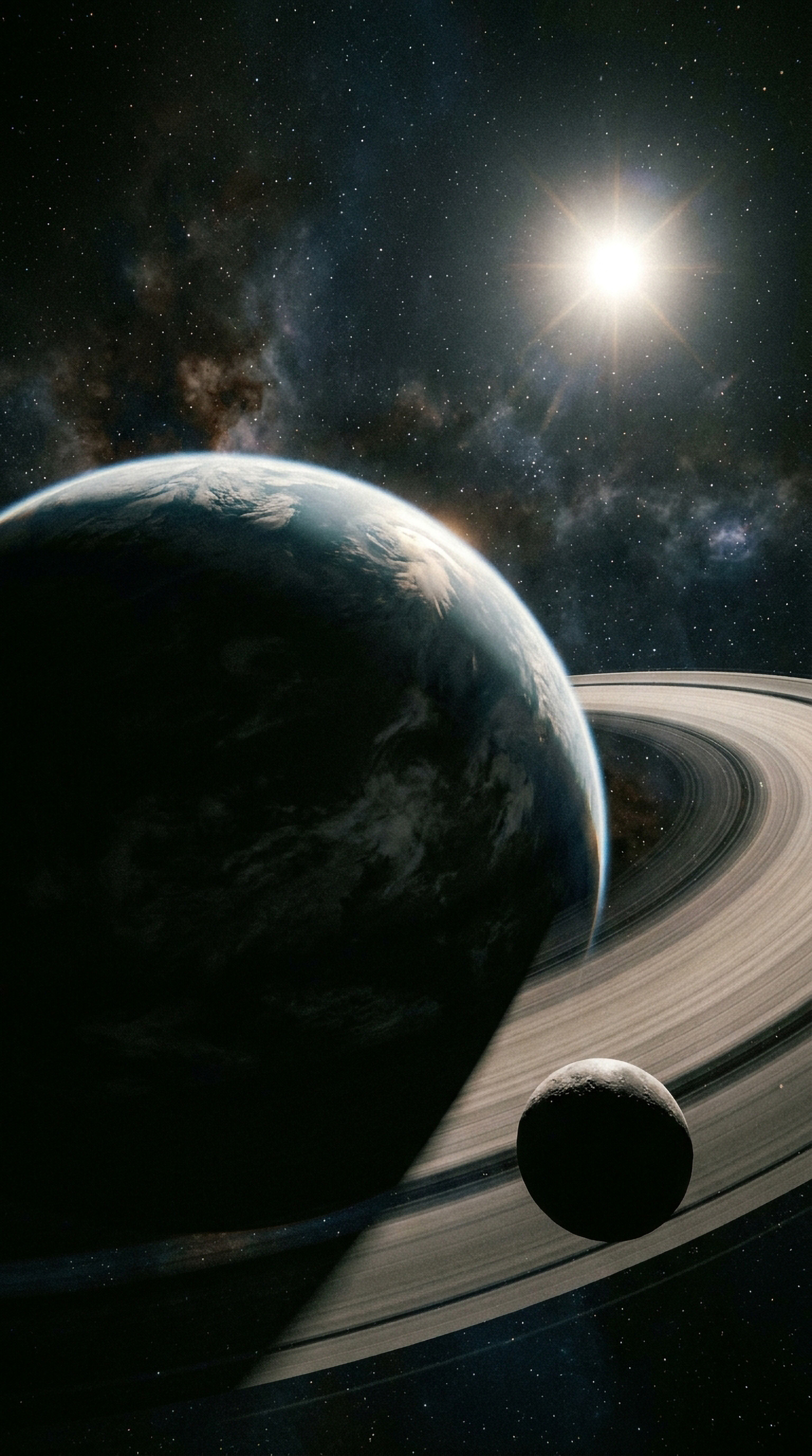 Planet With Ring free mobile wallpaper